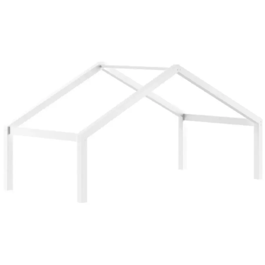 1-Persoons Bedden-Vipack Huisbed Forrest 90x200cm - massief beukenhout - wit