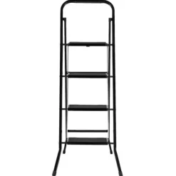 Giga Meubel Huishoudtrap 4 Treden - Zwart - Anti-Slip - Keukentrap