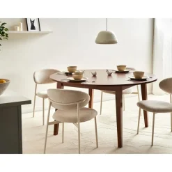 Ronde Eettafels-Leen Bakker HUNTLEY - Eettafel - Donkerhout - 140 cm - MDF
