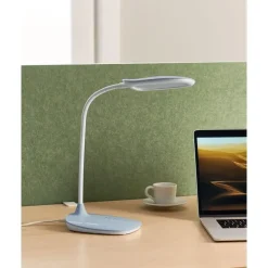 Leen Bakker HYDRA - Bureaulamp LED - Blauw - Synthetisch materiaal