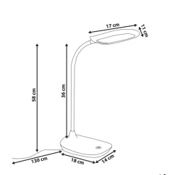 Bureaulampen|Bureaulampen-Leen Bakker HYDRA - Bureaulamp LED - Zwart - Synthetisch materiaal