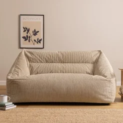 Zitzakken-icon - Cecilia Zitzak Bank - Ribfluweel - Beige