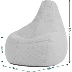 icon - Dalton XL Zitzak Fauteuil - Gaming - Marineblauw