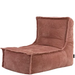 Zitzakken-icon - Dolce Lounge Zitzak - Ligstoel - Ribfluweel Fauteuil - Oud roze
