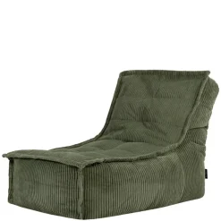 Zitzakken-icon - Dolce Lounge Zitzak - Ligstoel - Ribfluweel Fauteuil - Saliegroen