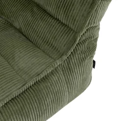 Zitzakken-icon - Dolce Lounge Zitzak - Ligstoel - Ribfluweel Fauteuil - Saliegroen