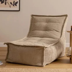 Zitzakken-icon - Dolce Lounge Zitzak - Ligstoel - Ribfluweel Fauteuil - Beige