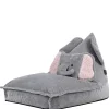 Zitzakken-icon - Kinderzitzak Stoel Olifant - Ribfluweel - Grijs