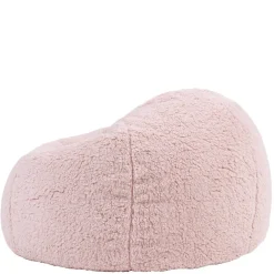 icon - Kingston Kinderzitzak Stoel - Fluffy Pluche Teddy - Oud roze