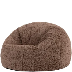 icon - Kingston Kinderzitzak Stoel - Ribfluweel - Fluffy Pluche Teddy - Mocha