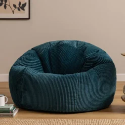Zitzakken-icon - Kingston XL Zitzak Fauteuil - Ribfluweel - Blauwgroen