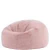 Zitzakken-icon - Kingston Zitzak Fauteuil - Fluffy Pluche Imitatiebont - Oud roze