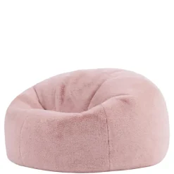 Zitzakken-icon - Kingston Zitzak Fauteuil - Fluffy Pluche Imitatiebont - Oud roze