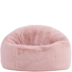 Zitzakken-icon - Kingston Zitzak Fauteuil - Fluffy Pluche Imitatiebont - Oud roze