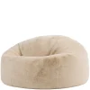 Zitzakken-icon - Kingston Zitzak Fauteuil - Fluffy Pluche Imitatiebont - Crème