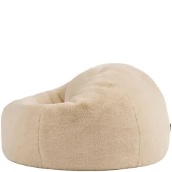 Zitzakken-icon - Kingston Zitzak Fauteuil - Fluffy Pluche Imitatiebont - Crème