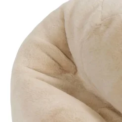 Zitzakken-icon - Kingston Zitzak Fauteuil - Fluffy Pluche Imitatiebont - Crème