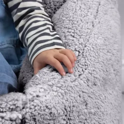 icon Kindersitzakken Teddybeer - Fleece Zitzak - Grijs