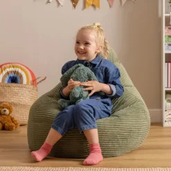 Zitzakken-icon Kinderzitzakken Dalton - Corduroy Zitzak - Saliegroen