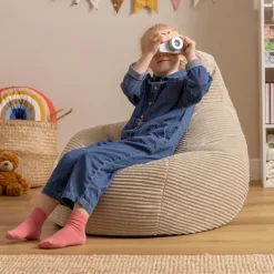 icon Kinderzitzakken Dalton - Corduroy Zitzak - Beige
