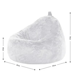 Zitzakken-icon Zitzak Cocoon - Zitzak van Imitatiebont - Poolwolf