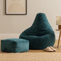 Zitzakken-icon Zitzak en Poef Dalton - Corduroy Zitzak - Blauwgroen