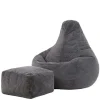 Zitzakken-icon Zitzak en Poef Dalton - Corduroy Zitzak - Houtskool