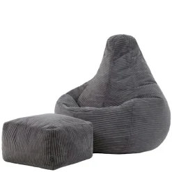Zitzakken-icon Zitzak en Poef Dalton - Corduroy Zitzak - Houtskool