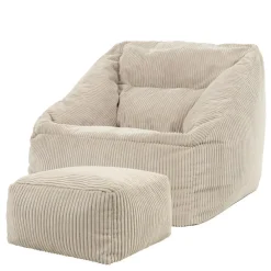 icon Zitzak en Poef Natalia - Corduroy Zitzak - Beige