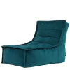 Zitzakken-icon Zitzak Lounger Dolce - Fluwelen Zitzak - Blauwgroen