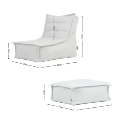 Zitzakken-icon Zitzak Lounger en Poef Dolce - Zitzak Buiten - Saliegroen