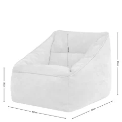 icon Zitzak Natalia - Chenille Zitzak Fauteuil - Beige