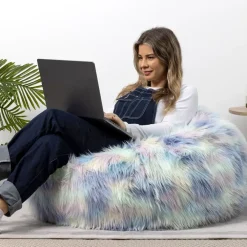 Zitzakken-icon Zitzak Unicorn - Zitzak van Imitatiebont - Unicorn