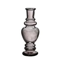 Vazen-Ideas 4 Seasons Bloemenvaas Venice - glas - grijs smoke - D5.7 x H15 cm