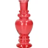 Vazen-Ideas 4 Seasons Bloemenvaas Venice - glas - koraal rood - D5.7 x H15 cm