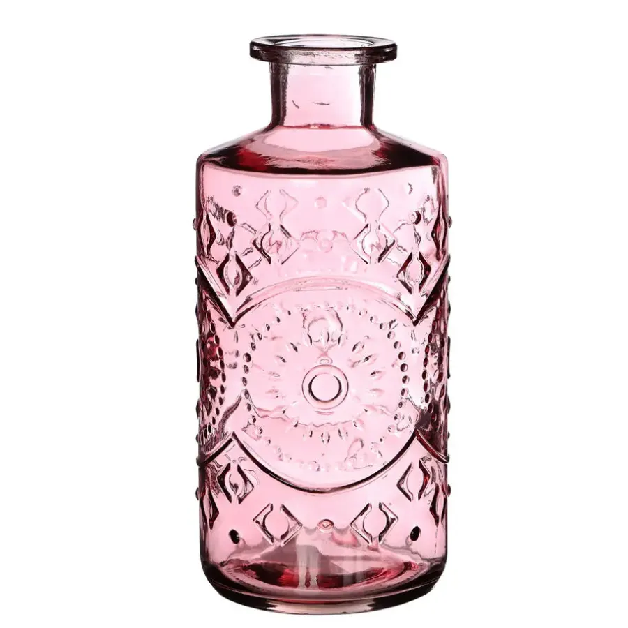 Vazen-Ideas 4 Seasons Ideas4seasons Flesvaas Berlin - glas - lichtroze - D9 x H21 cm