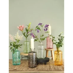 Vazen-Ideas 4 Seasons Ideas4seasons Flesvaas Berlin - glas - lichtroze - D9 x H21 cm