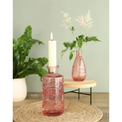 Vazen-Ideas 4 Seasons Ideas4seasons Flesvaas Berlin - glas - lichtroze - D9 x H21 cm