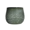 Bloempotten Voor Binnen-Ideas 4 Seasons Ideas4seasons Plantenpot ribbel - donkergroen - D14 x H10 cm