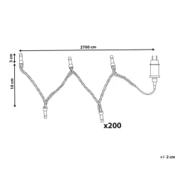 Kerstverlichting-Beliani IGALIKU - LED kerstverlichting - Zwart - 2700 cm - PVC