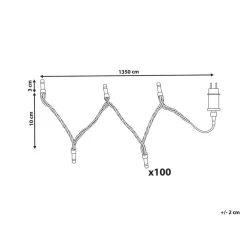 Kerstverlichting-Beliani IGALIKU - LED kerstverlichting - Zwart - 1350 cm - PVC