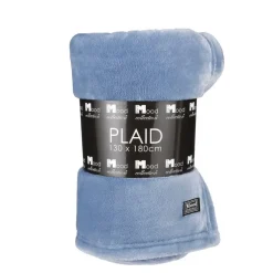 Plaids-In the Mood Collection Famke Fleece Plaid - 180 x 130 cm - Lichtblauw