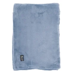 Plaids-In the Mood Collection Famke Fleece Plaid - 180 x 130 cm - Lichtblauw