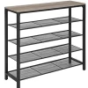 Vasagle Industrieel 5-vaks Schoenenrek, Schoenopberger