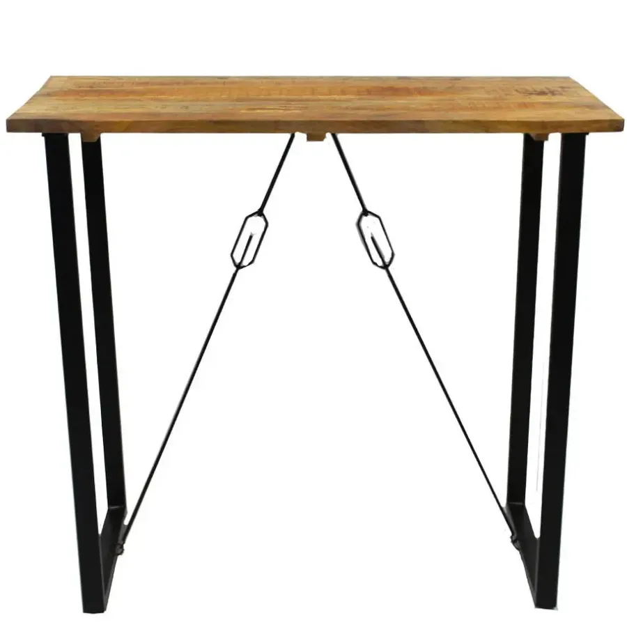 Dimehouse Industriële bartafel Vegas 130x70x110 cm Mangohout - Mangohout - Bruin
