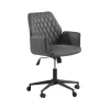 Dimehouse Industriële draaibare bureaustoel Novan antraciet - 52x57x87 cm - Stof - Grijs