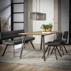 Dimehouse Industriële Eetkamerbank Madrid 180 cm
