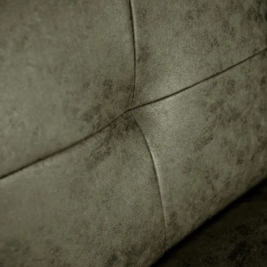 Dimehouse Industriële fauteuil Hailey groen ecoleder - Leder - Groen