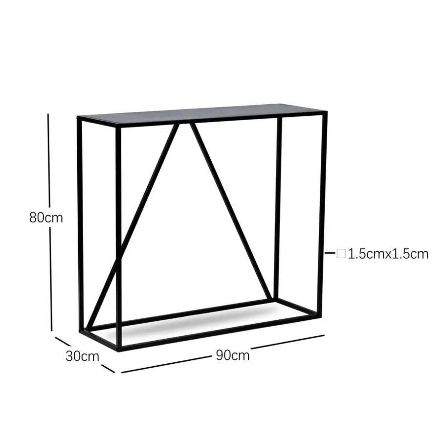 Sidetables-Nordlys Industriële houten en zwarte metalen consolestijl