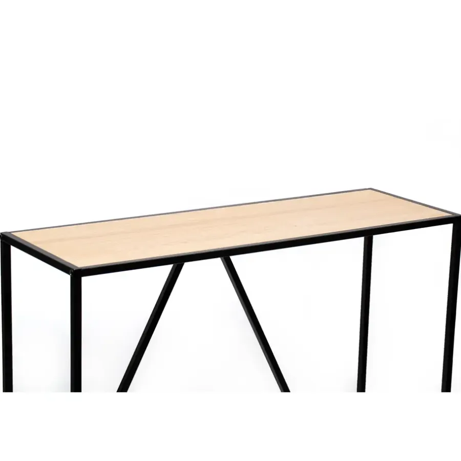 Sidetables-Nordlys Industriële houten en zwarte metalen consolestijl